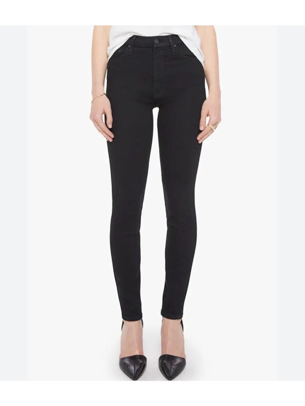 MOTHER The Looker Black High Waist Skinny Jeans Women’s Size 28 N77